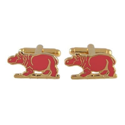 Pink Hippo Cufflinks