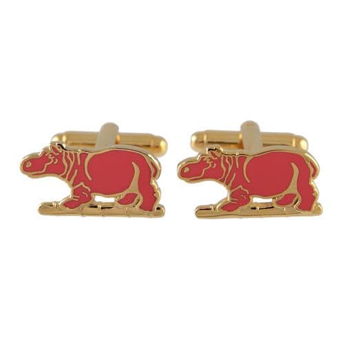 Pink Hippo Cufflinks