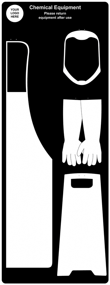 Chemical Cleaning PPE Shadow Board
