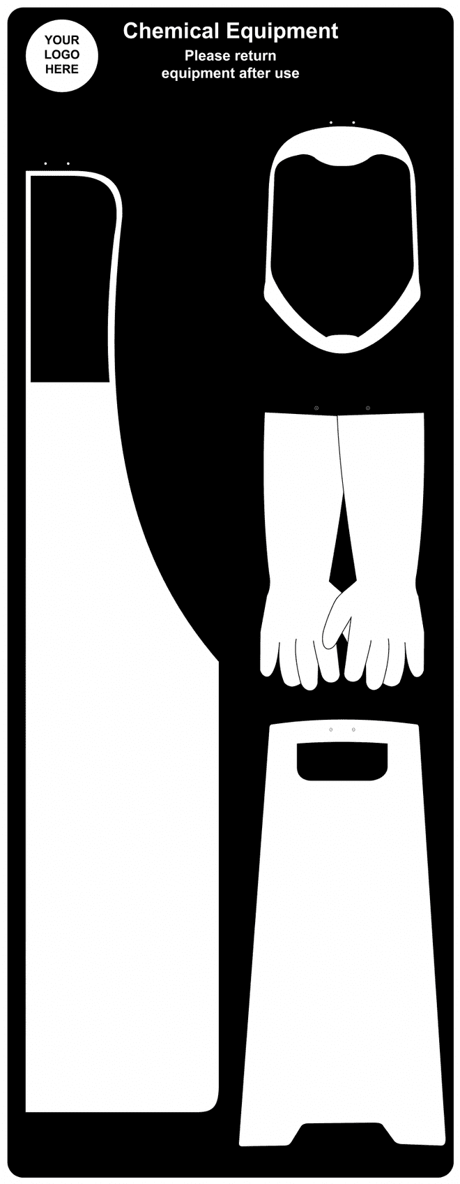 Chemical Cleaning PPE Shadow Board