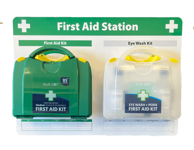 First Aid & Eye Wash Station