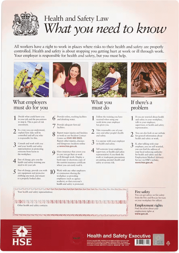 Health and Safety Law Poster