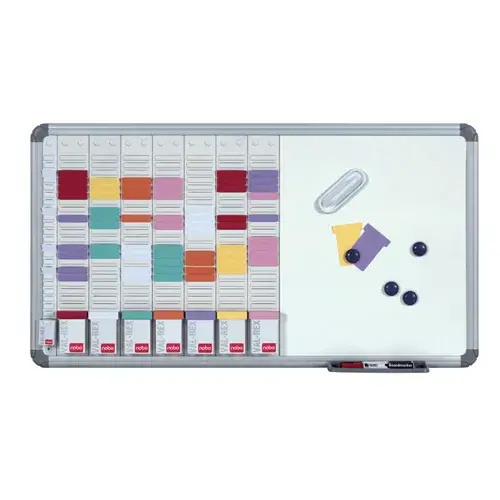Nobo T-Card Planning Kit with Magnetic Whiteboard - 2951400