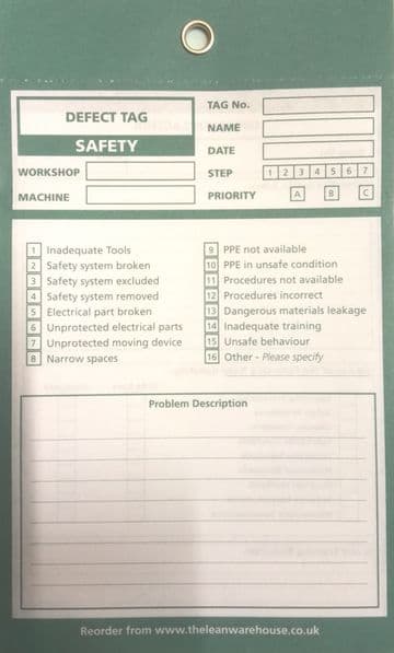 5S & TPM Tags | The Lean Warehouse