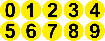 Warehouse Number Markings 0-9