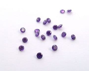 2.25mm Round Violet Cubic Zirconia (pk of 10)