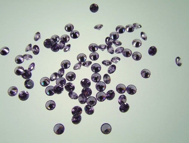 3.0mm Round Amethyst Cubic Zirconia