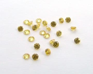3.0mm Round Golden Yellow Cubic Zirconia
