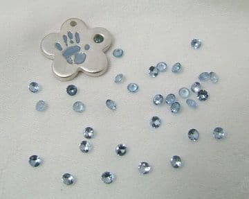 3.0mm Round Lab Created Blue Zircon