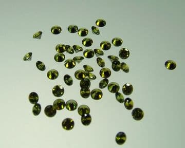 3.0mm Round Olive Peridot Cubic Zirconia