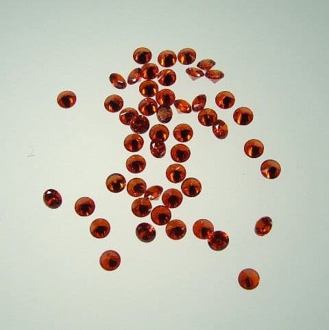 4.0mm Round Orange Cubic Zirconia