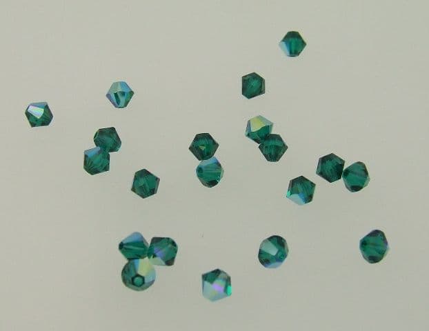 4mm Bicone pk 20 - Emerald AB