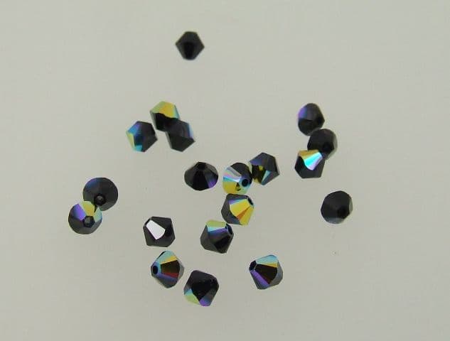 4mm Bicone pk 20 - Jet AB