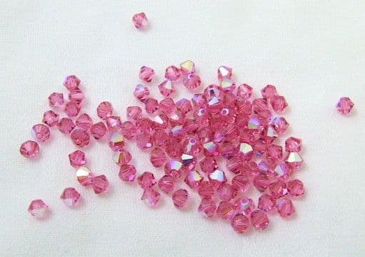 4mm Bicone pk 20 - Rose AB