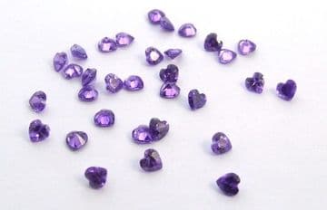 4x4mm Heart Violet Cubic Zirconia
