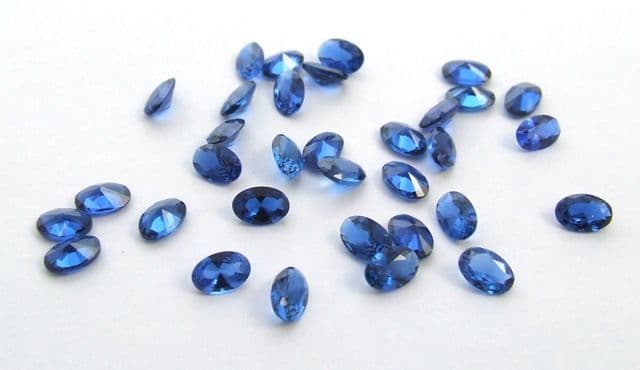 6x4mm Oval Lab Created Blue Spinel