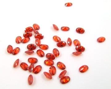 6x4mm Oval Orange Cubic Zirconia