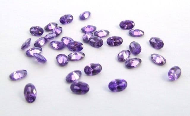 6x4mm Oval Violet Cubic Zirconia