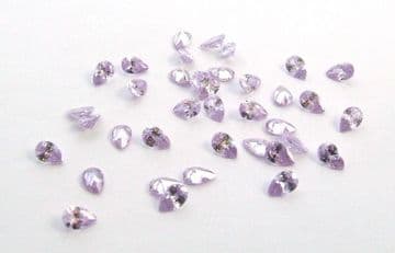 6x4mm Pear Lavender Cubic Zirconia