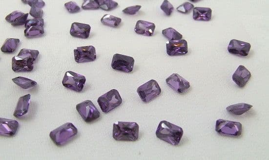 7x5mm Octagon Amethyst Cubic Zirconia