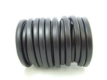 Black Funky Leather (10x6mm) per metre