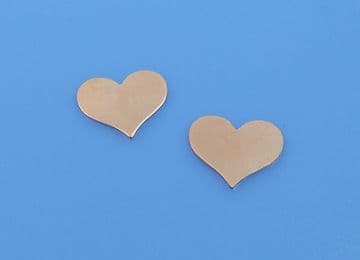 Copper Heart 11x13mm 24ga (pk of 2)