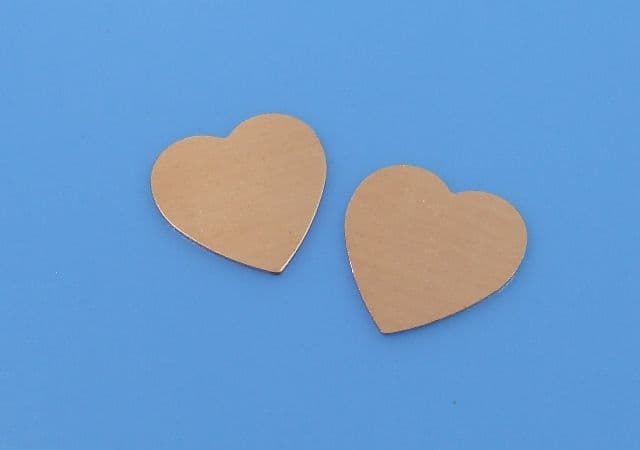 Copper Heart 18x17mm 24ga (pk of 2)