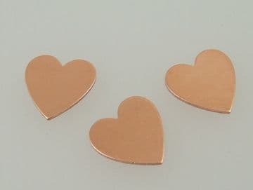 Copper Heart Pendant 18ga (pk of 3)