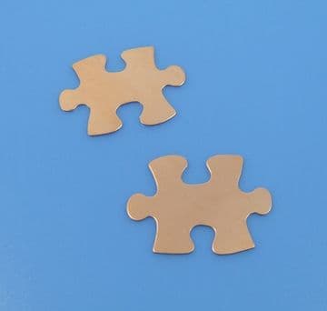 Copper Jigsaw Piece 24ga (pk of 2)