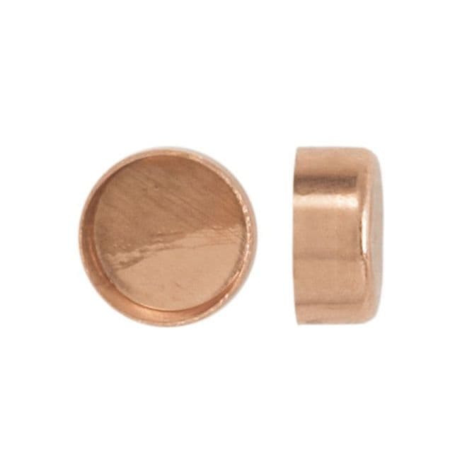Copper Round Bezel Cup 5mm pack of 5
