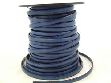 Flat Leather 5mm x 1.5mm - Retro Blue