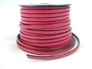 Flat Leather 5mm x 1.5mm - Retro Cerise