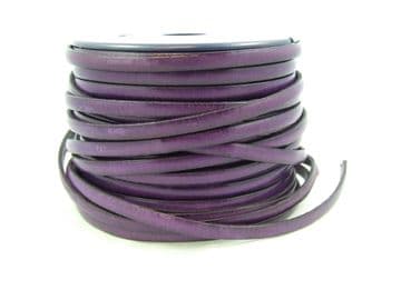 Flat Leather 5mm x 1.5mm - Retro Purple
