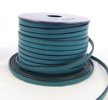 Flat Leather 5mm x 1.5mm - Retro Turquoise