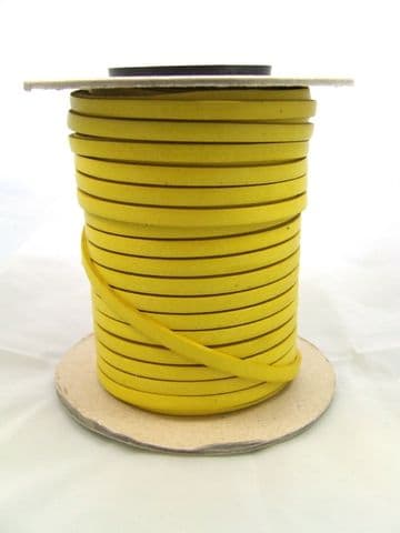 Flat Leather 5mm x 1.5mm - Yellow