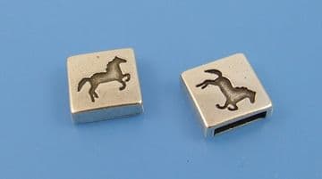 Flat Leather Horse Charm (pack of 2)