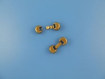 Funky Leather 10x6mm Antique Gold Snaffle Clasp