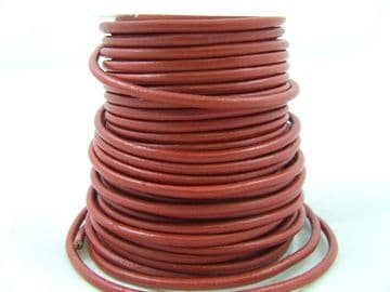 Funky Leather 3mm Round - Dark Salmon