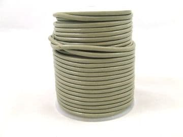 Funky Leather 3mm Round - Dove Grey