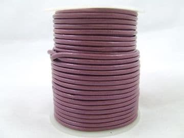 Funky Leather 3mm Round - Lilac