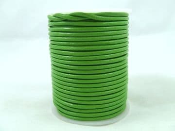 Funky Leather 3mm Round - Pistachio