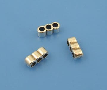 Funky Leather 3mm Three Strand Seperators (pack of 3)