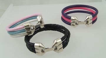 Funky Leather 5mm Hook Triple Clasp