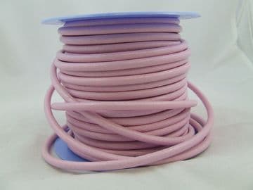 Funky Leather 5mm Round - Baby Pink
