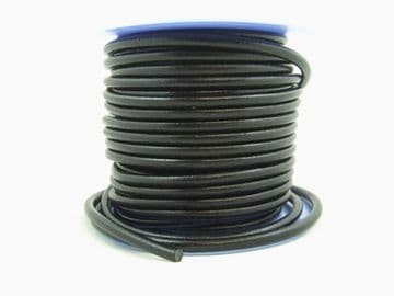 Funky Leather 5mm Round - Pitch Black