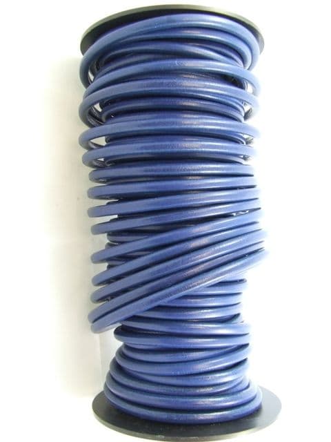 Funky Leather 5mm Round - Royal Blue