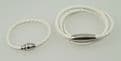 Funky Leather - Plaited 5mm Round - White