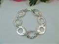 Handmade Silver Textured Bracelet