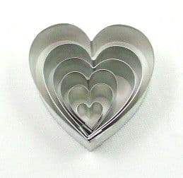 Heart Cutters set of 6