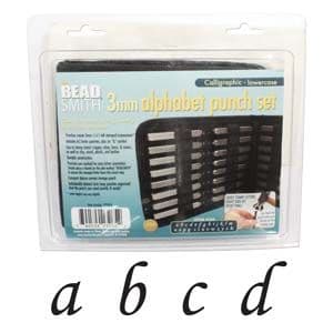 Letter Punch 3mm Calligraphic Lower Case